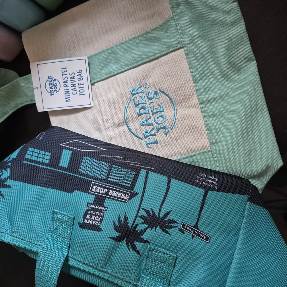 Trader Joe's Mini Canvas Tote And Insulated Bag